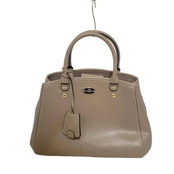 COACH - F34853 Beige Leather Tote Bag - Picture 1 of 8